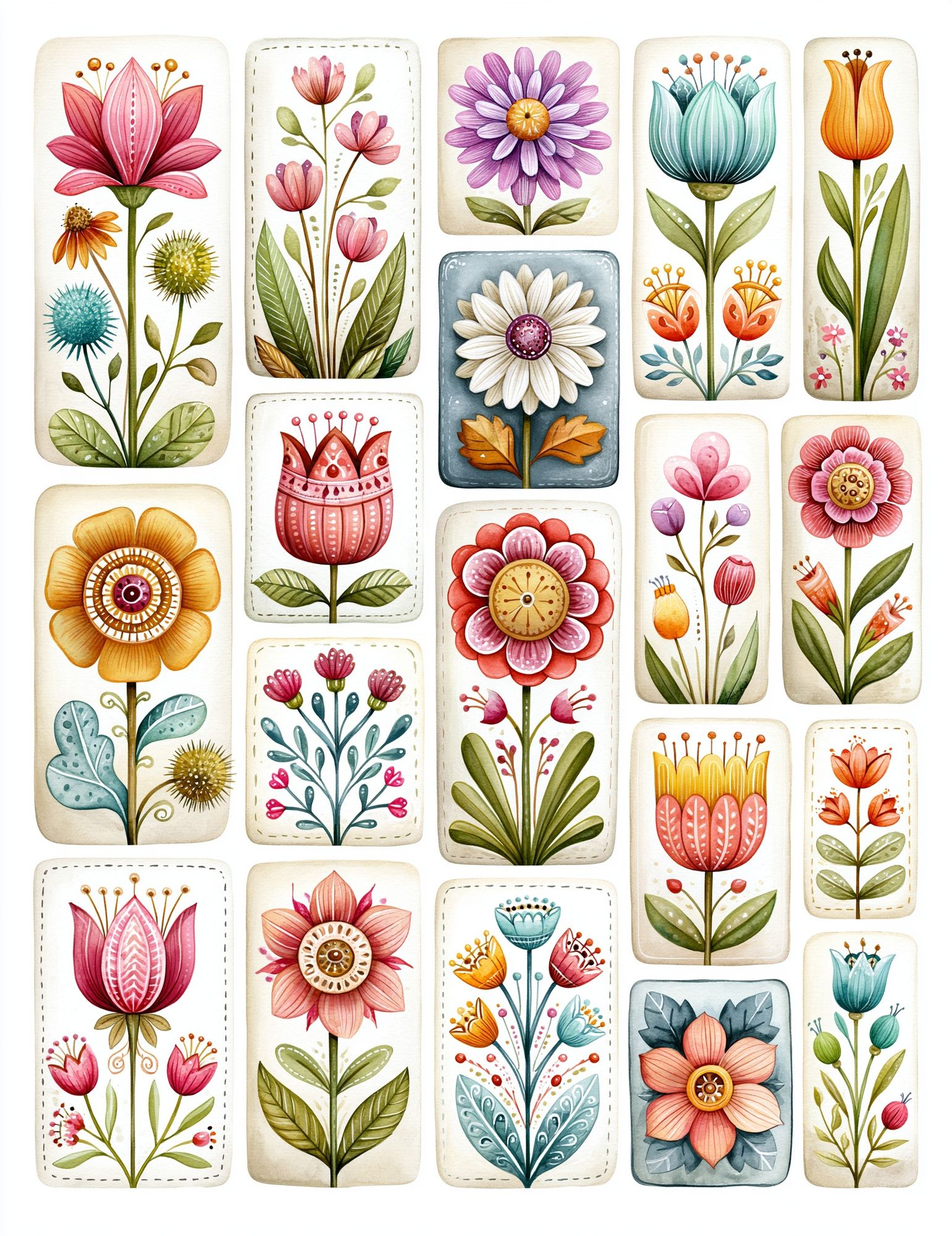 Whimsical Floral Bouquet Poster. poster — botanical art