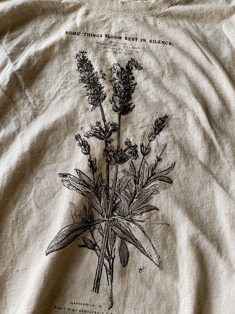 Lavender Botanical Line Art Poster. poster detail