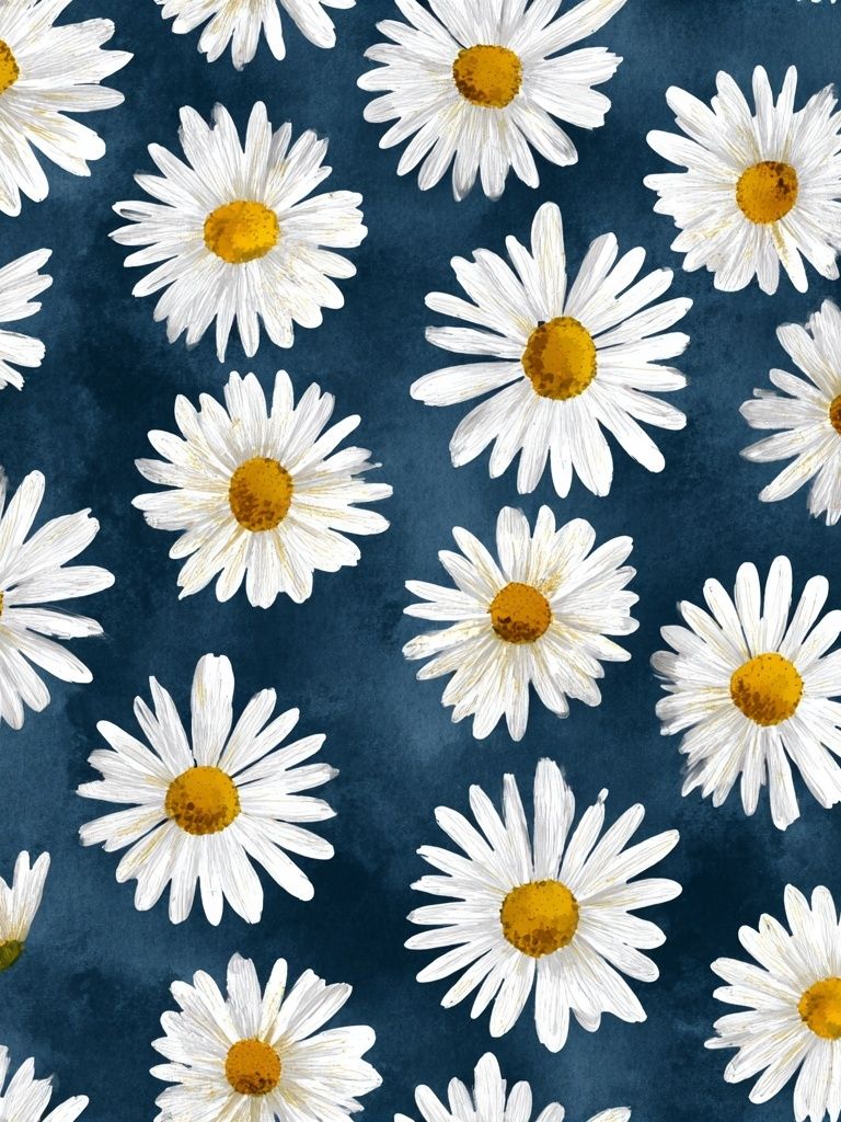 Daisy Field Watercolor Print. poster — botanical art