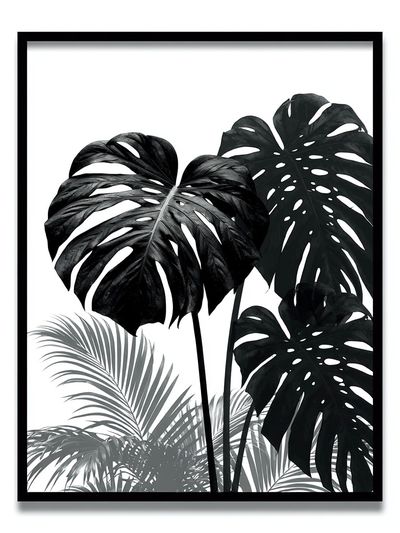 Monochrome Monstera Botanical Print.