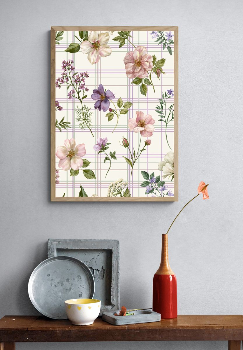 Vintage Illustration Fruit Pomegranate. — room view 3