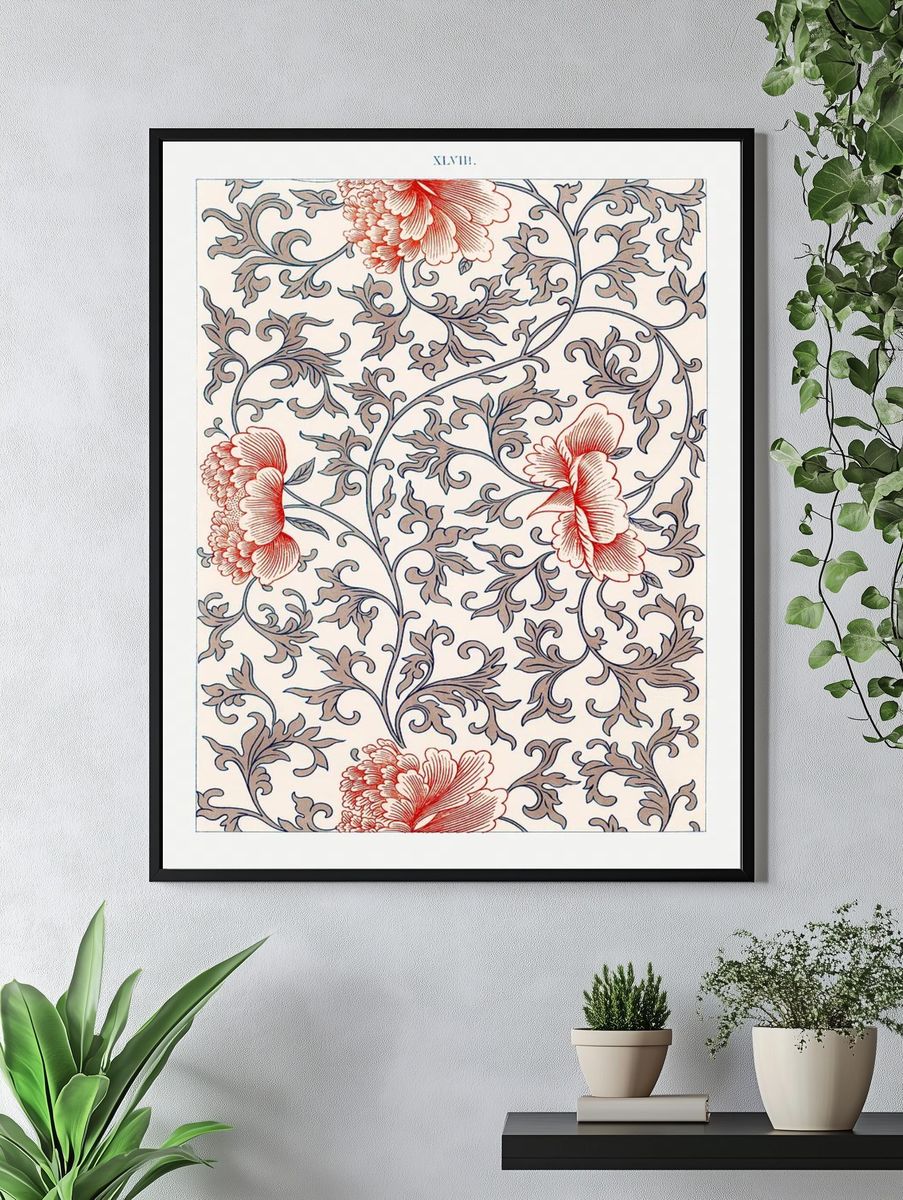 18th century illustration black white. — room view 4