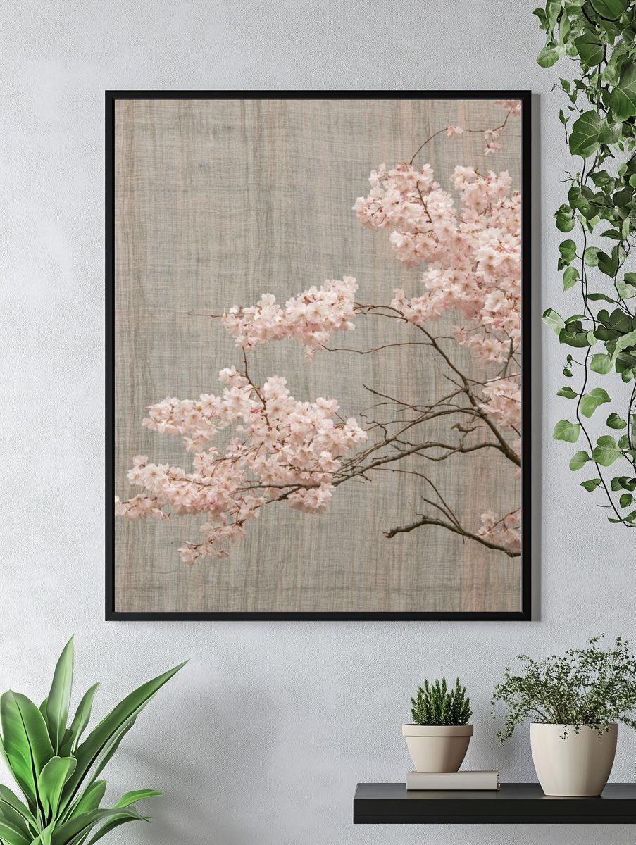Cherry Blossom Branch Print. — room view 4