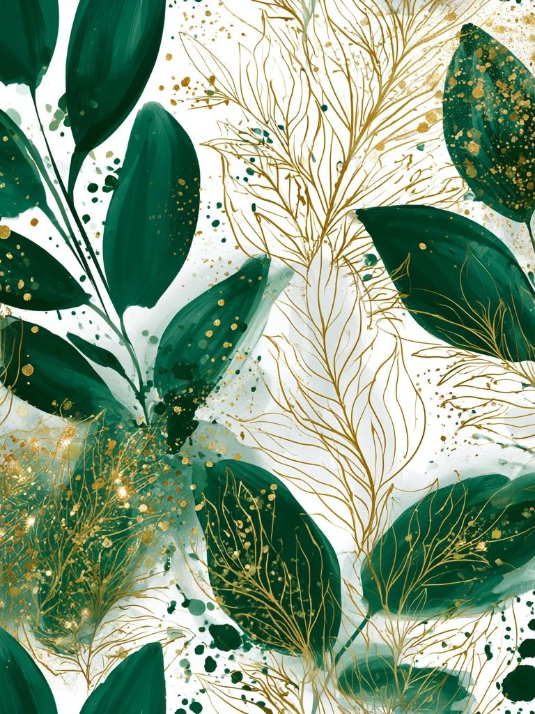 Emerald Botanical Leaves Poster. poster — botanical art