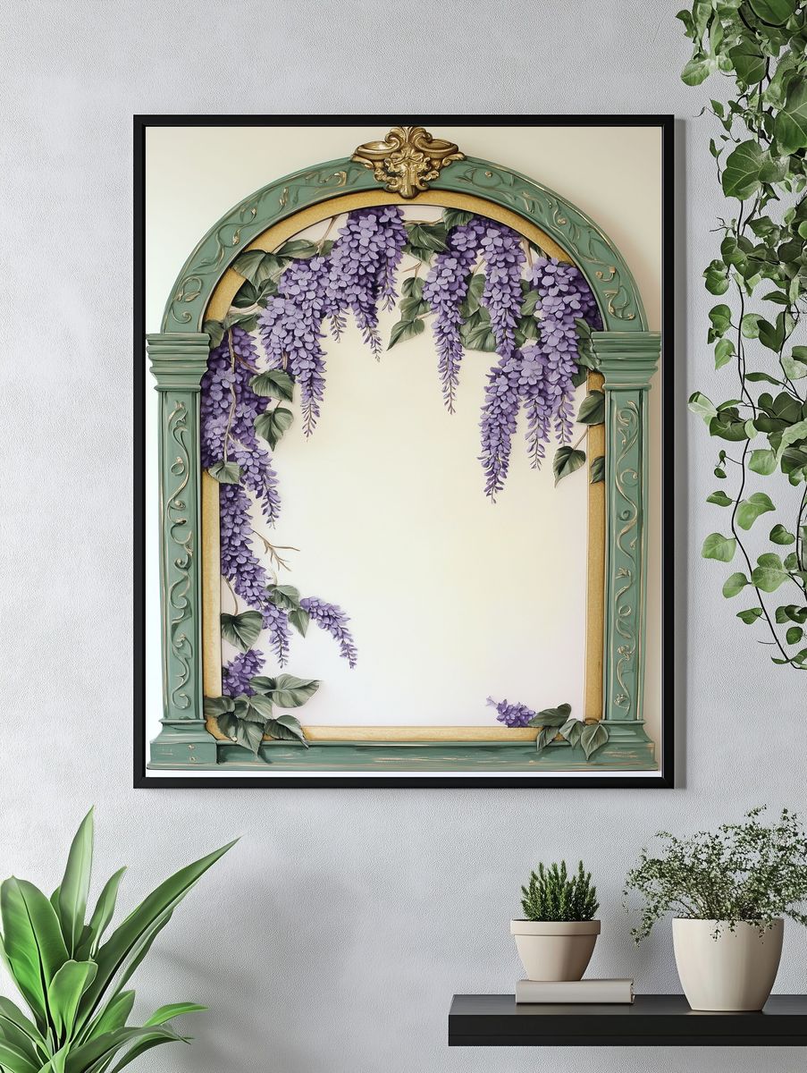 Wisteria Arch Botanical Print. — room view 4