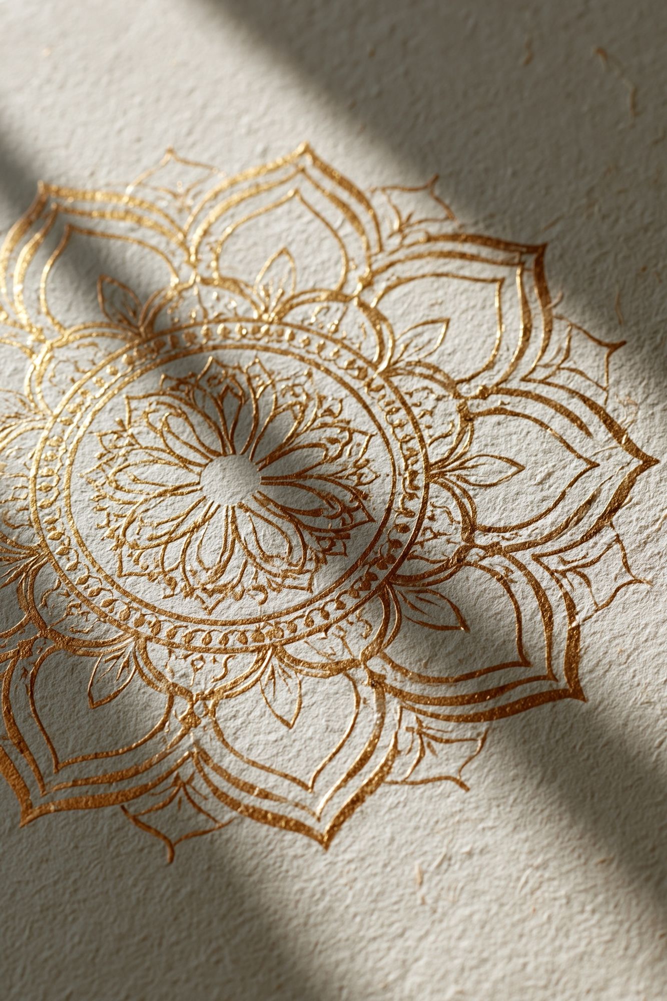 Golden Mandala Lotus Print. poster — botanical art