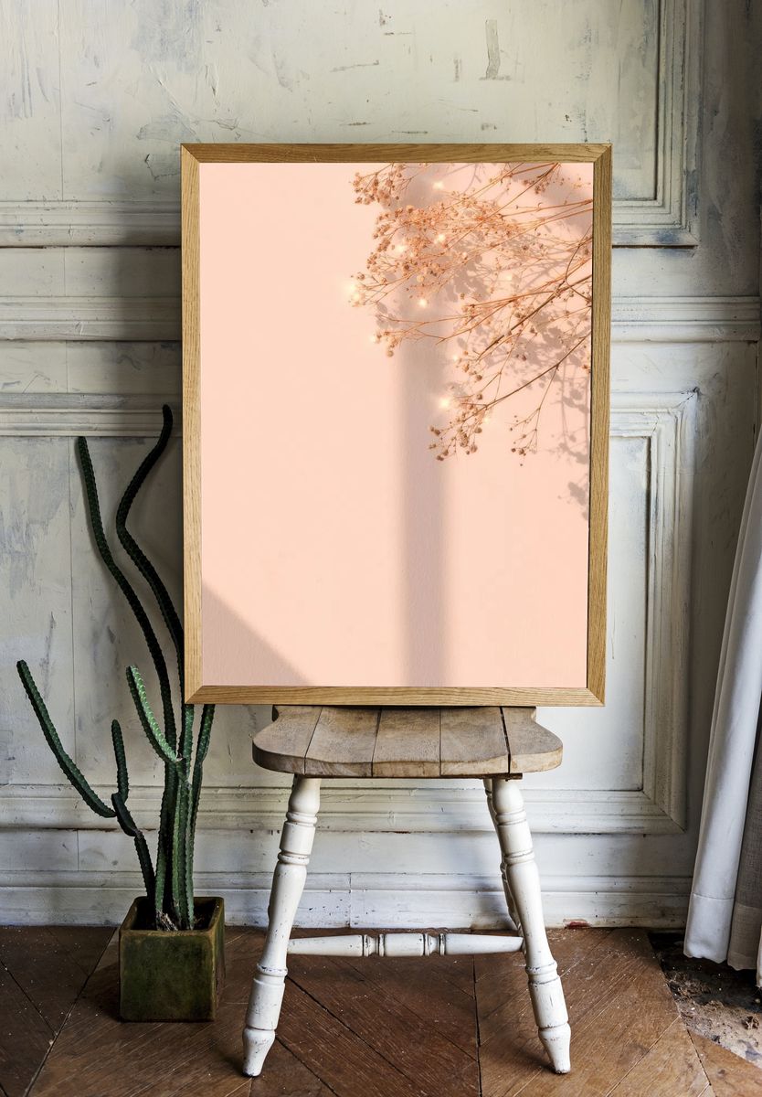 Dried flower window shadow floral. — room view 1