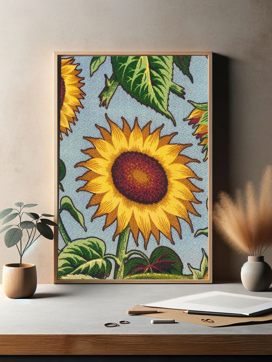 Sunflower pattern. Original Smithsonian Institution. — room view 2