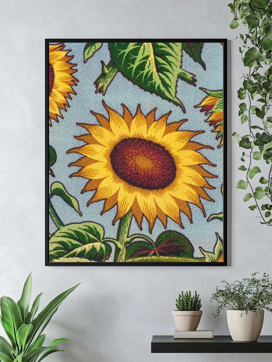 Sunflower pattern. Original Smithsonian Institution. — room view 4