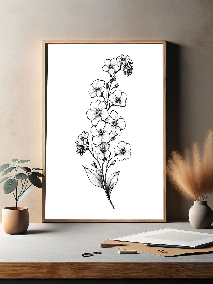 Delicate Blossom Botanical Print. — room view 2
