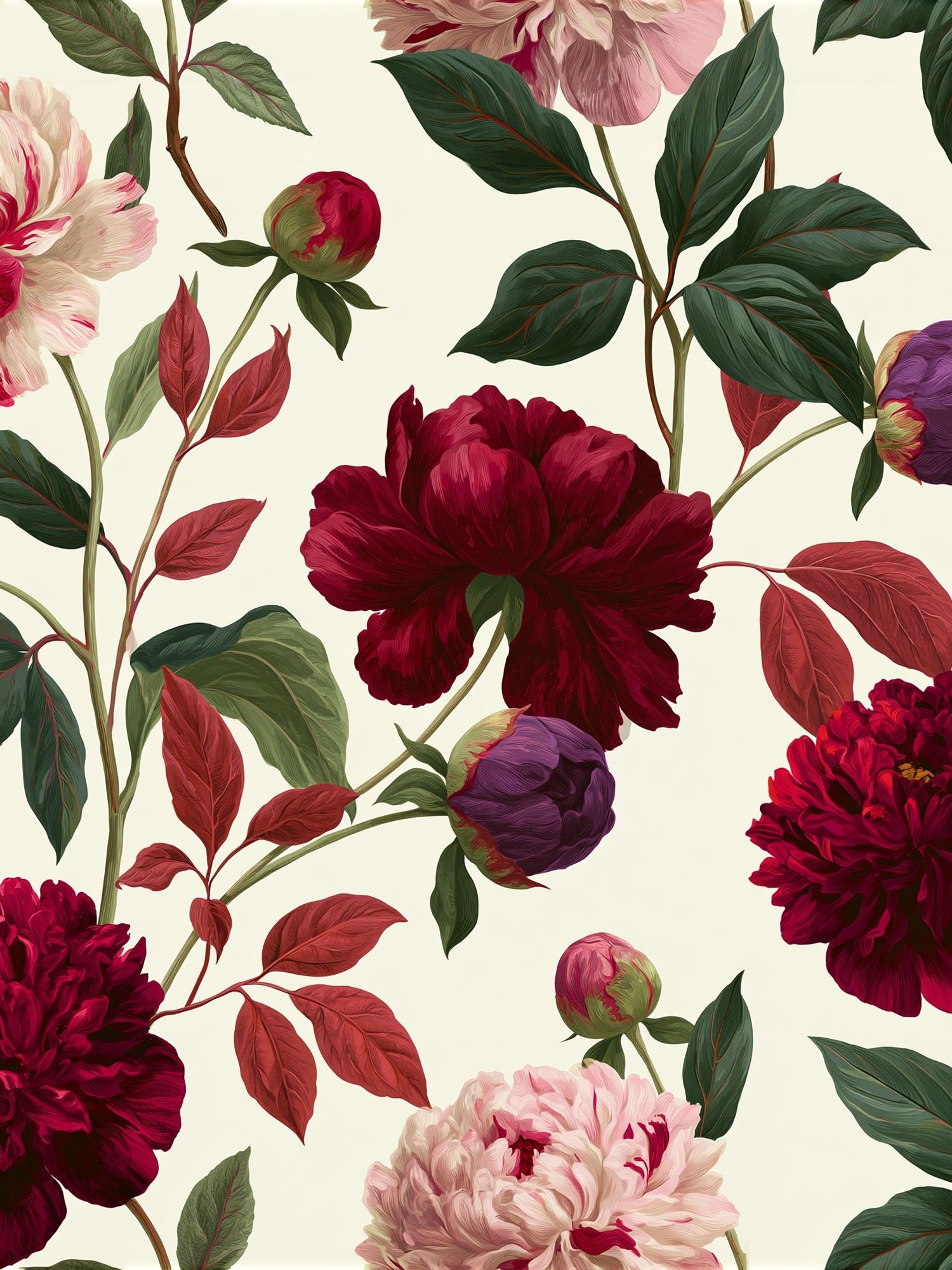 Peony Bloom Botanical Print. poster detail