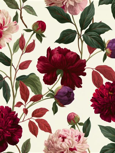 Peony Bloom Botanical Print. poster