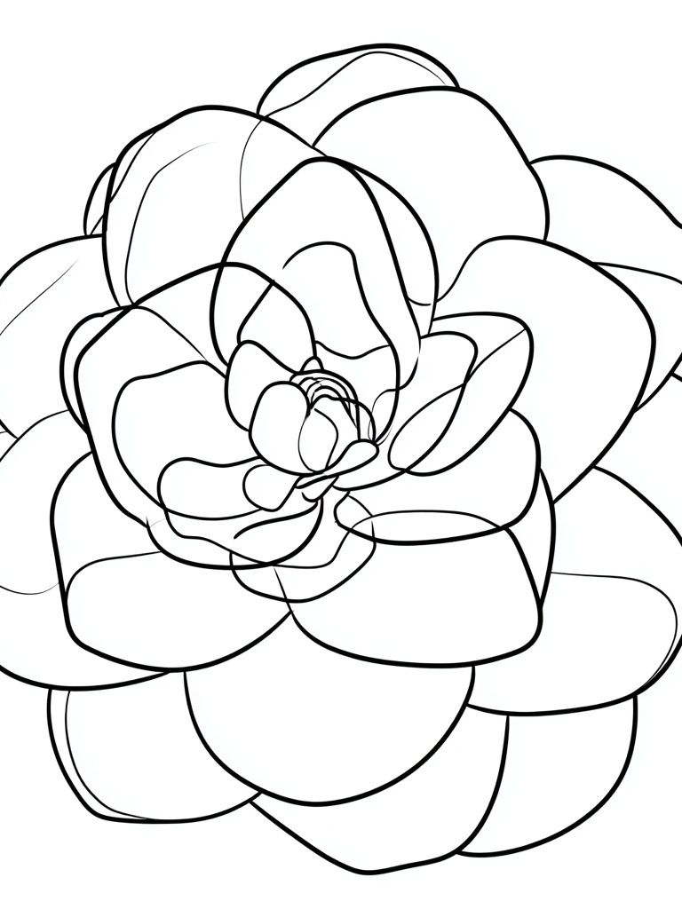 Abstract Flower Line Art Poster. poster detail