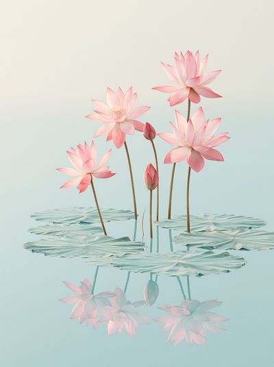 Pink Lotus Bloom Print. poster