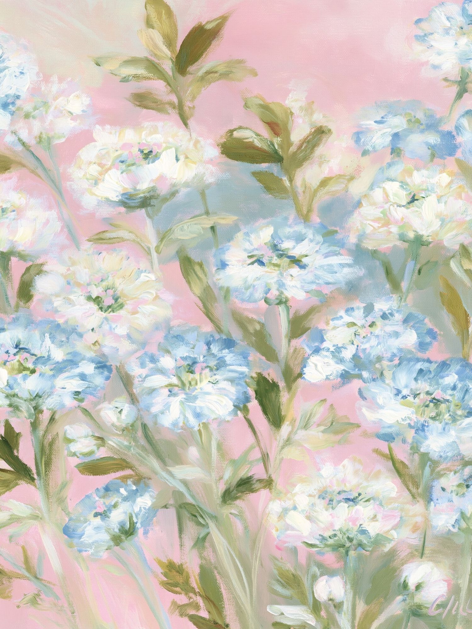 Pastel Wildflower Garden Print. poster detail