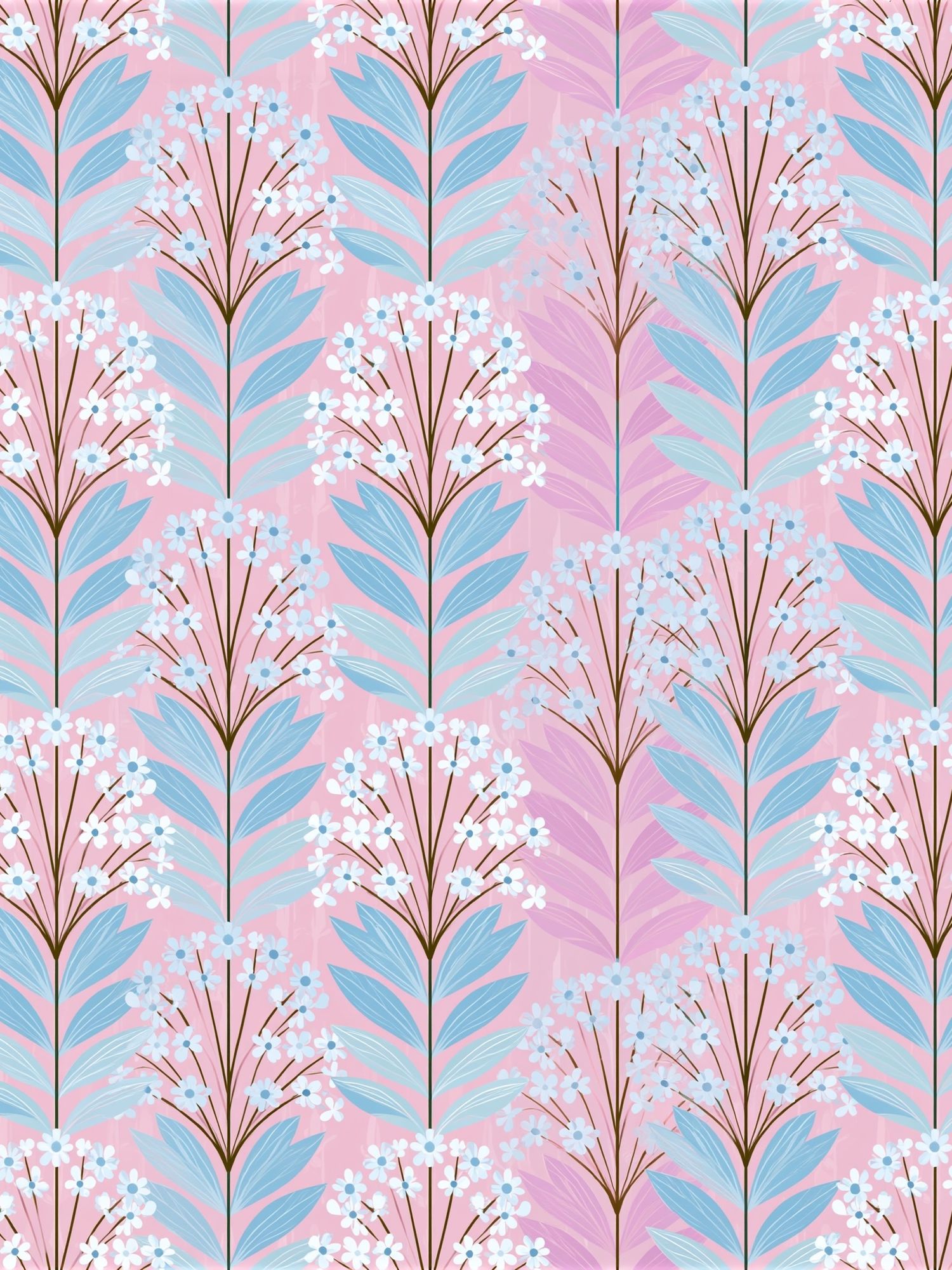 Pastel Floral Pattern Poster. poster — botanical art