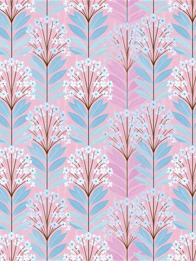 Pastel Floral Pattern Poster. poster
