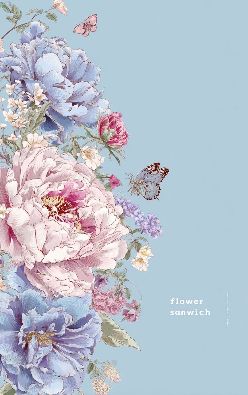 Flower Sandwich Botanical Print. poster detail