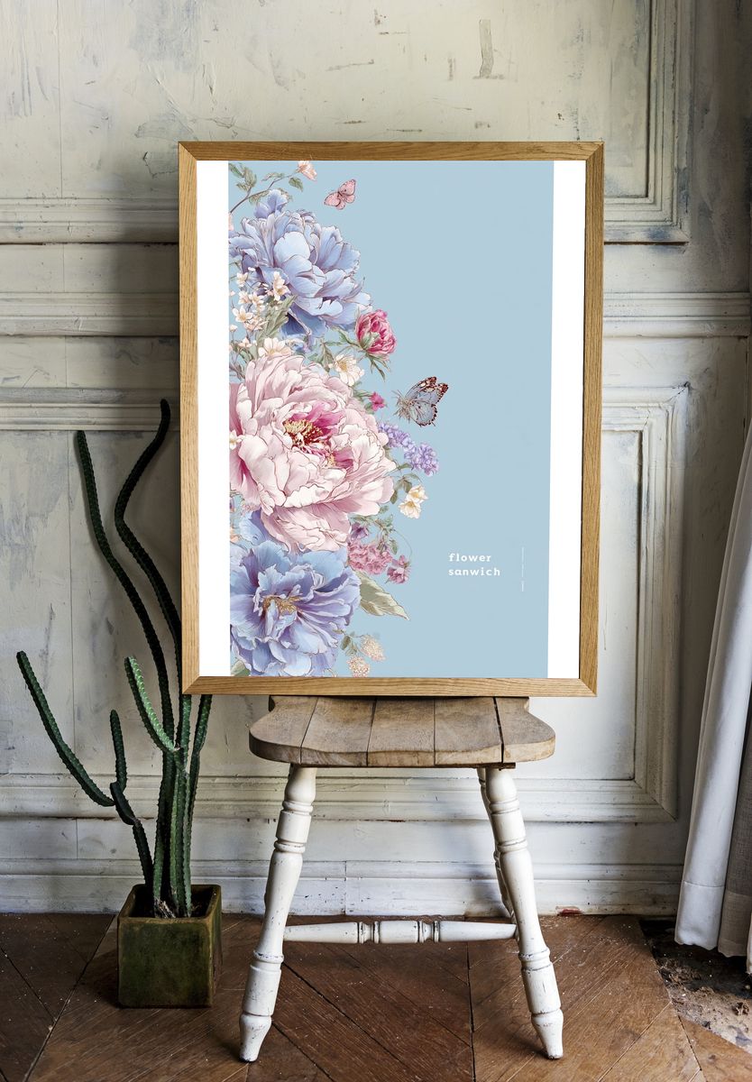 Flower Sandwich Botanical Print. — room view 1