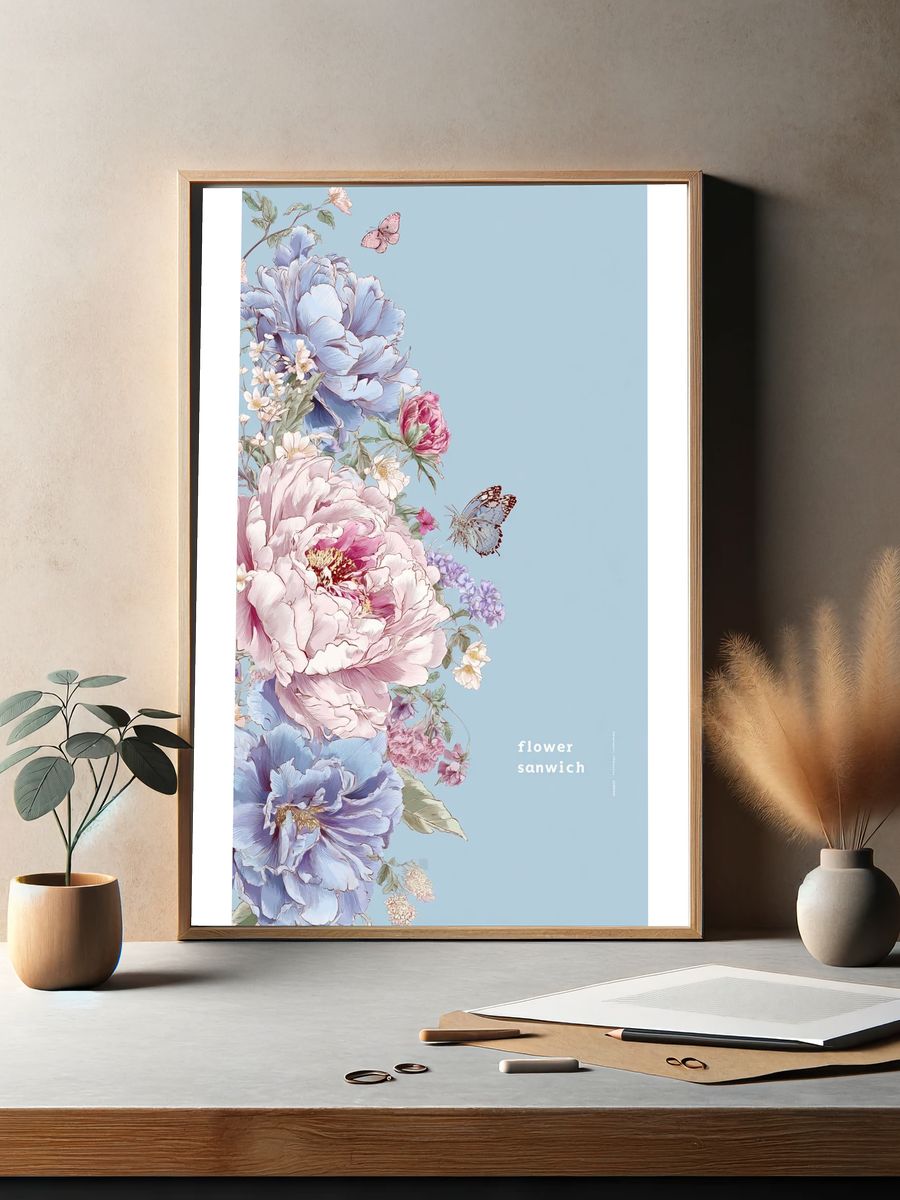 Flower Sandwich Botanical Print. — room view 2