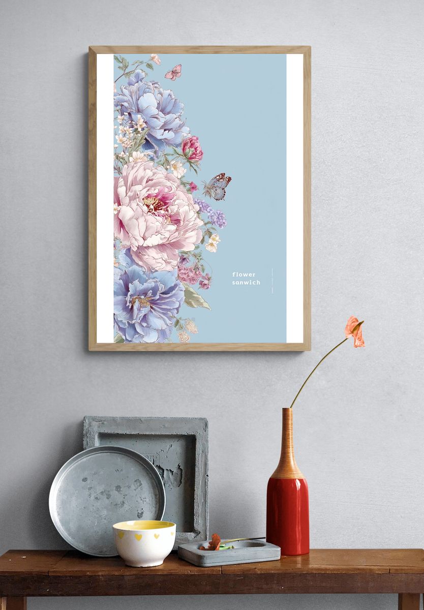 Flower Sandwich Botanical Print. — room view 3