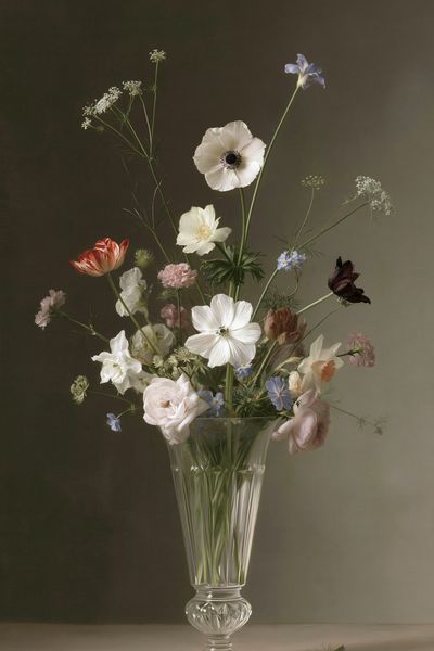 Elegant Floral Still Life Poster.