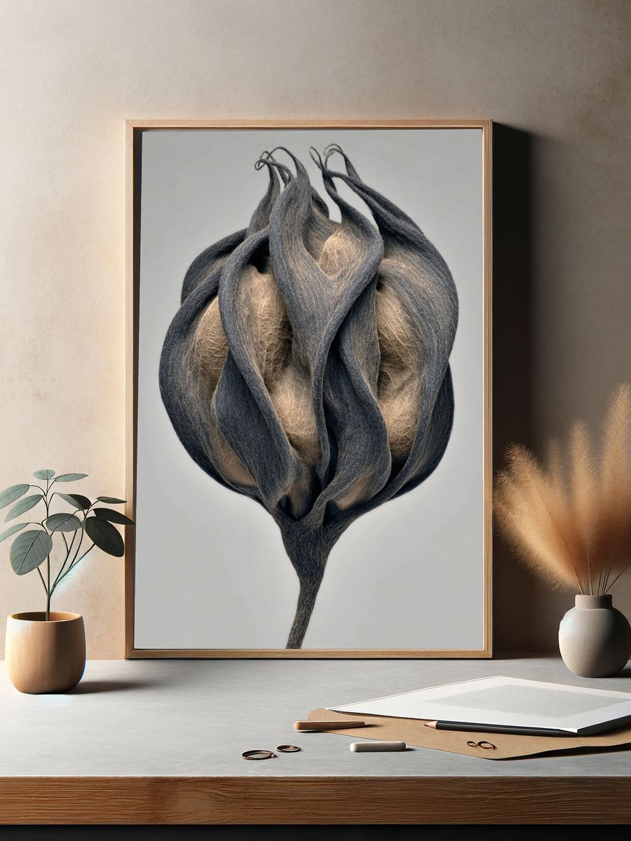 Abstract Seed Pod Print. — room view 2