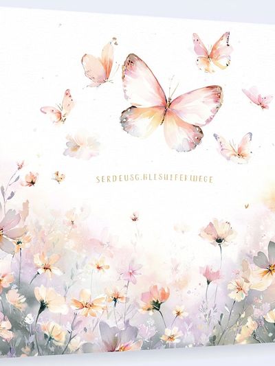 Pastel Butterfly Meadow Print.