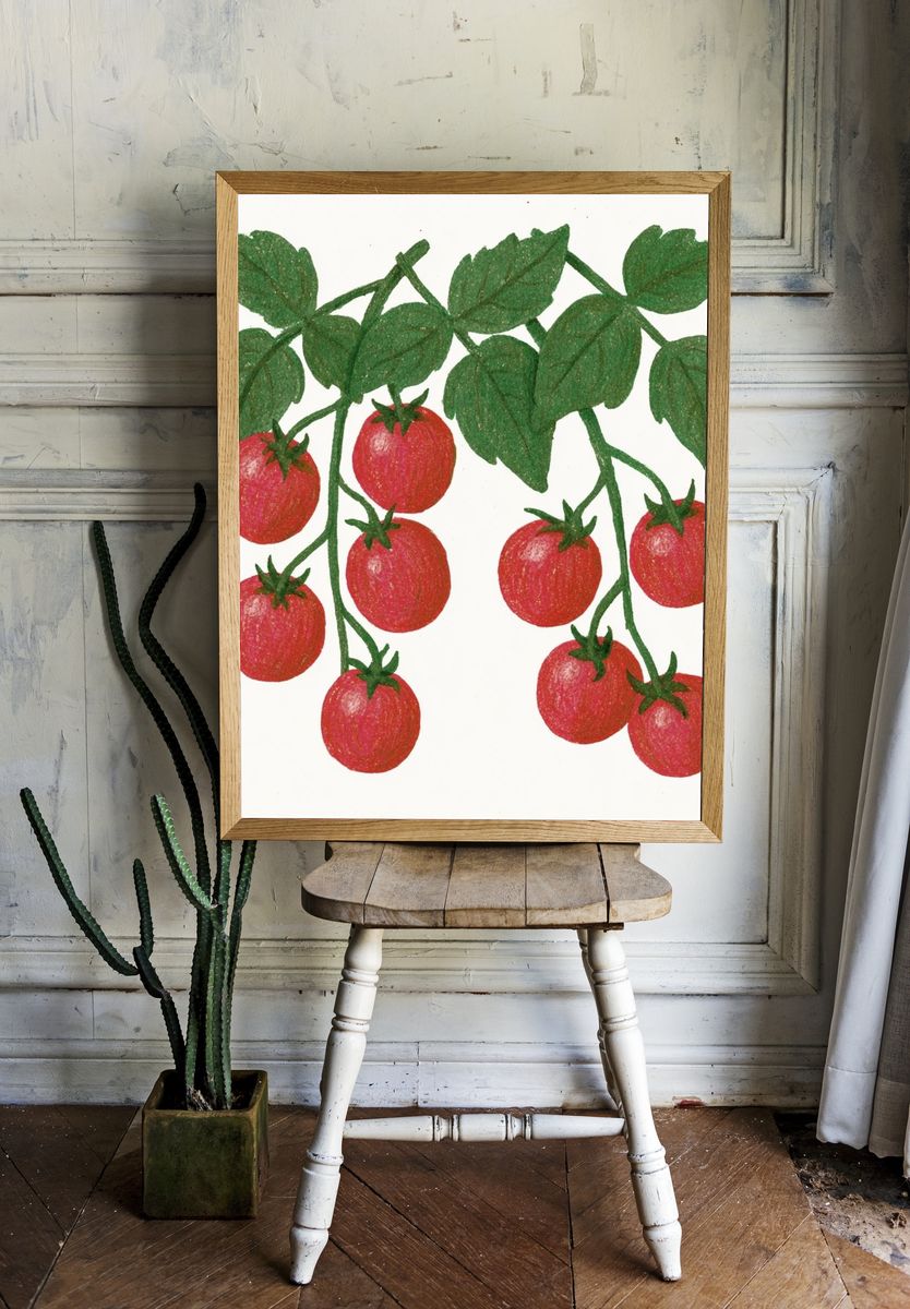Tomato Vine Botanical Print. — room view 1