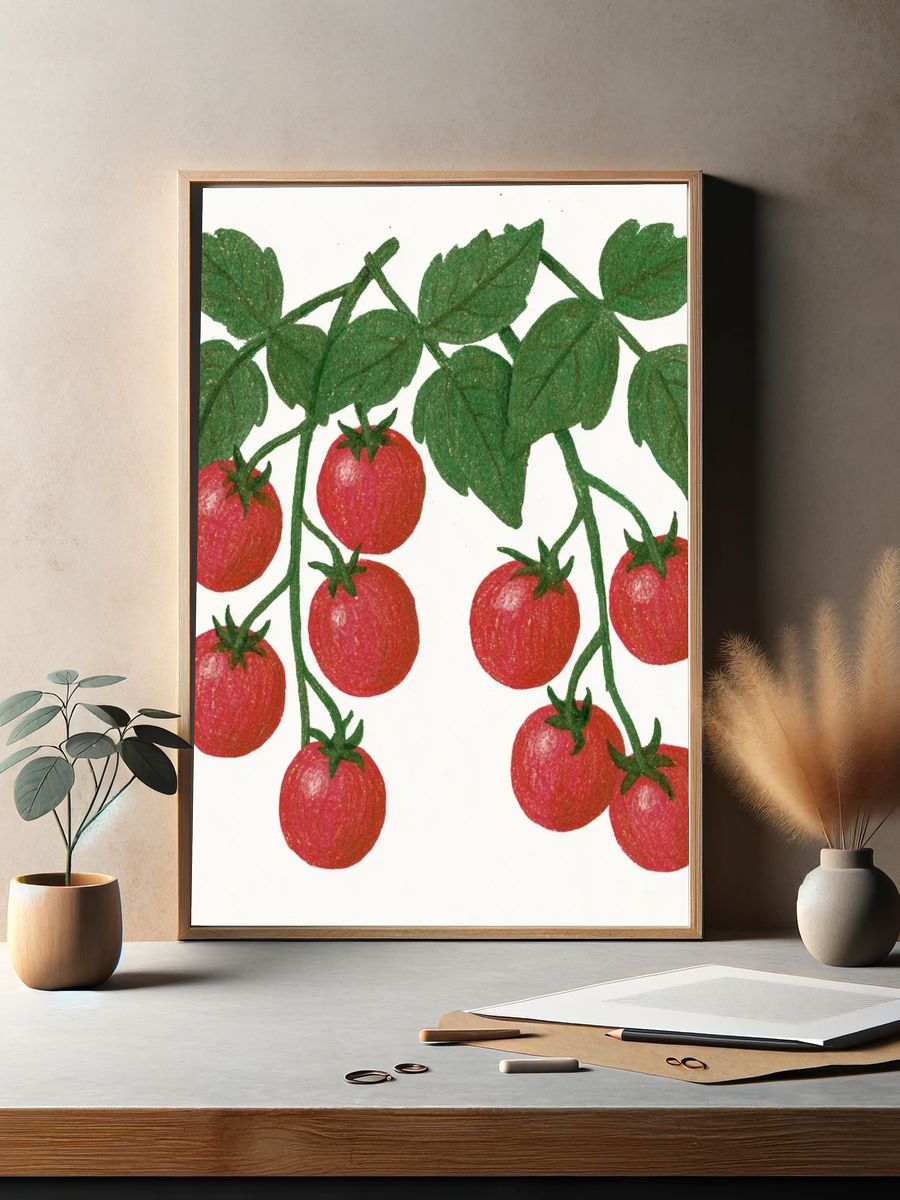 Tomato Vine Botanical Print. — room view 2