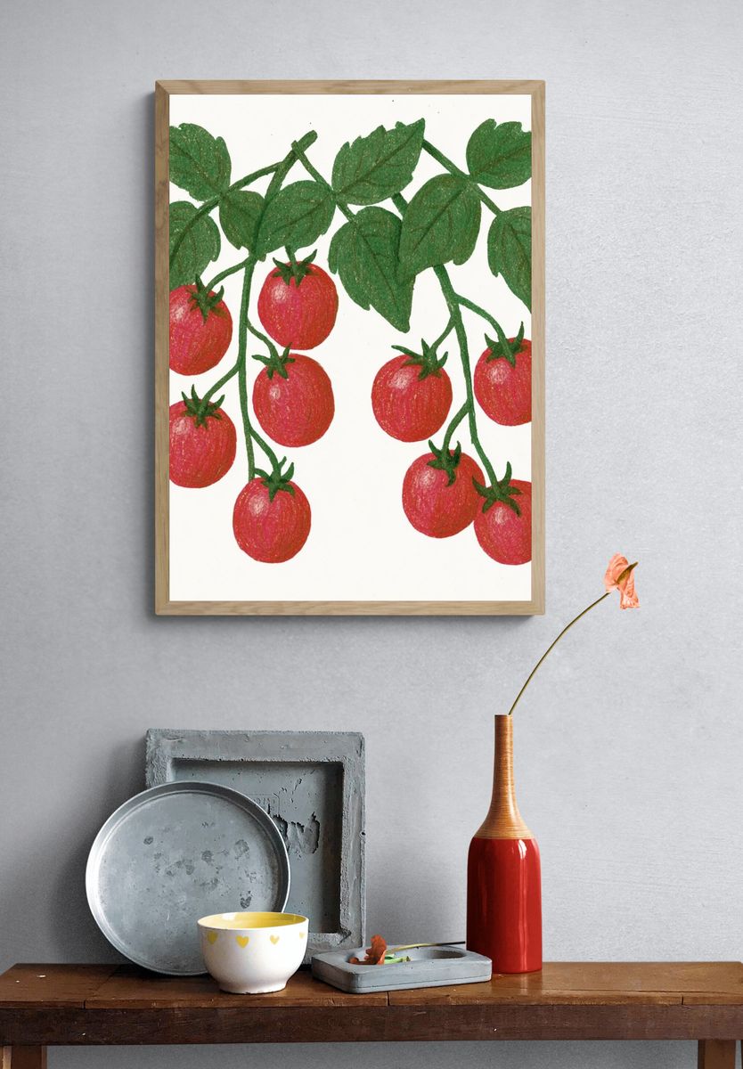 Tomato Vine Botanical Print. — room view 3