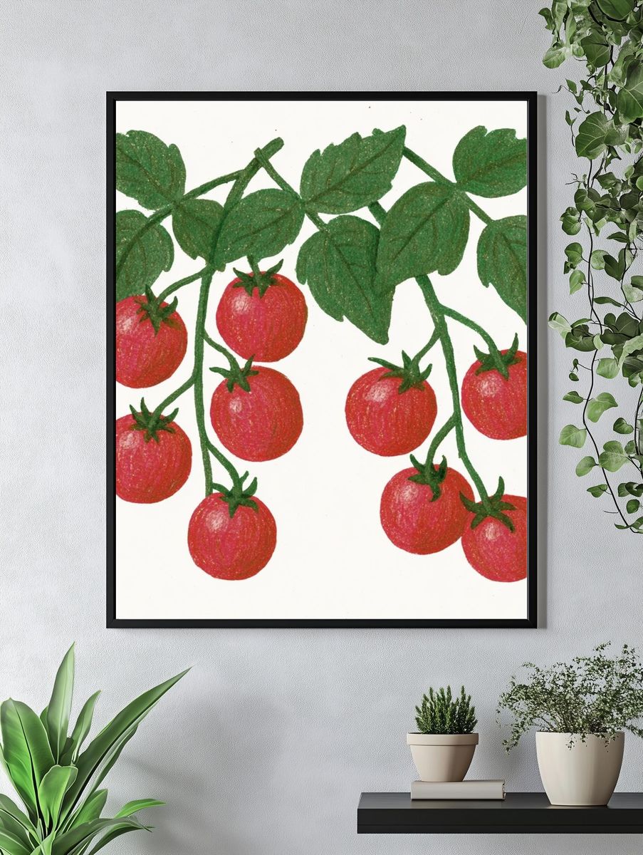 Tomato Vine Botanical Print. — room view 4