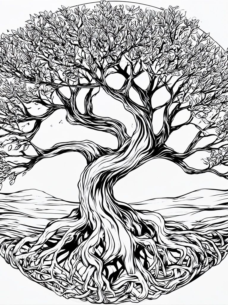 Twisted Tree of Life Illustration Poster. poster detail