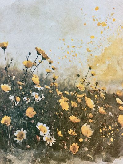 Wildflower Meadow Watercolor Print.