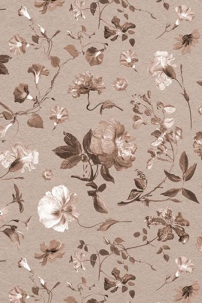 Retro flower pattern iPhone wallpaper. poster print