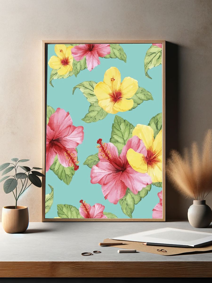 Wildflower Botanical Print. — room view 2