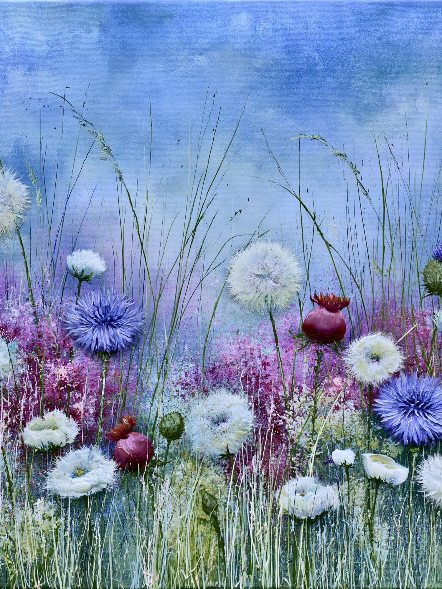Wild Meadow Floral Print. poster — botanical art