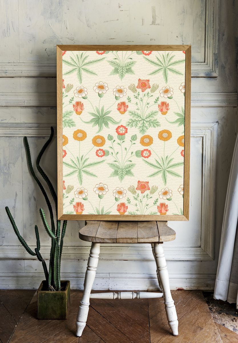Botanical Floral Pattern Print. — room view 1