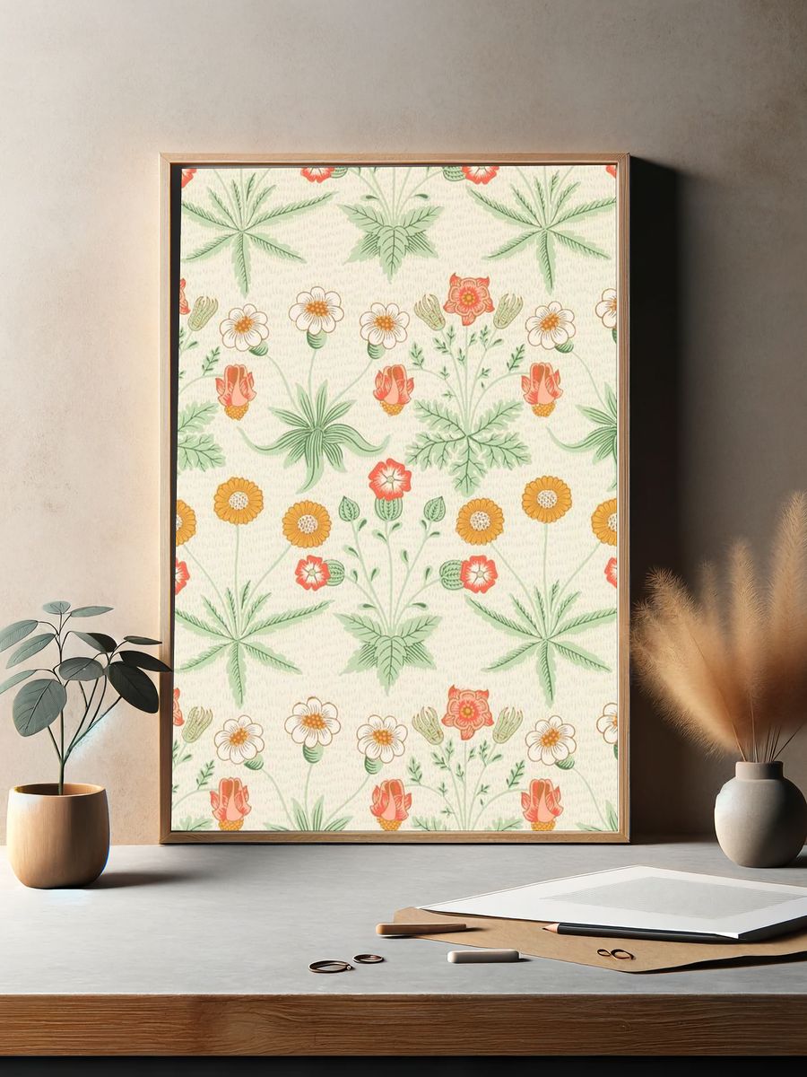 Botanical Floral Pattern Print. — room view 2