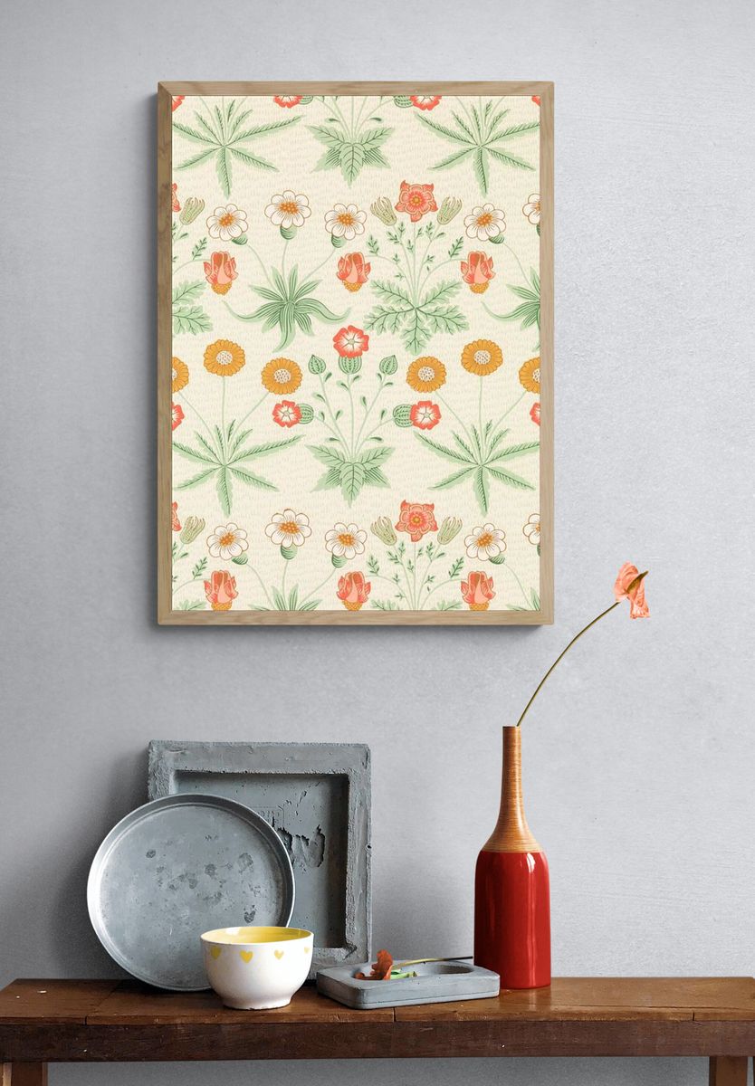 Botanical Floral Pattern Print. — room view 3