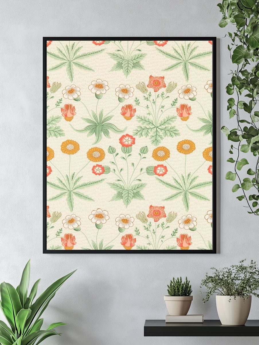 Botanical Floral Pattern Print. — room view 4
