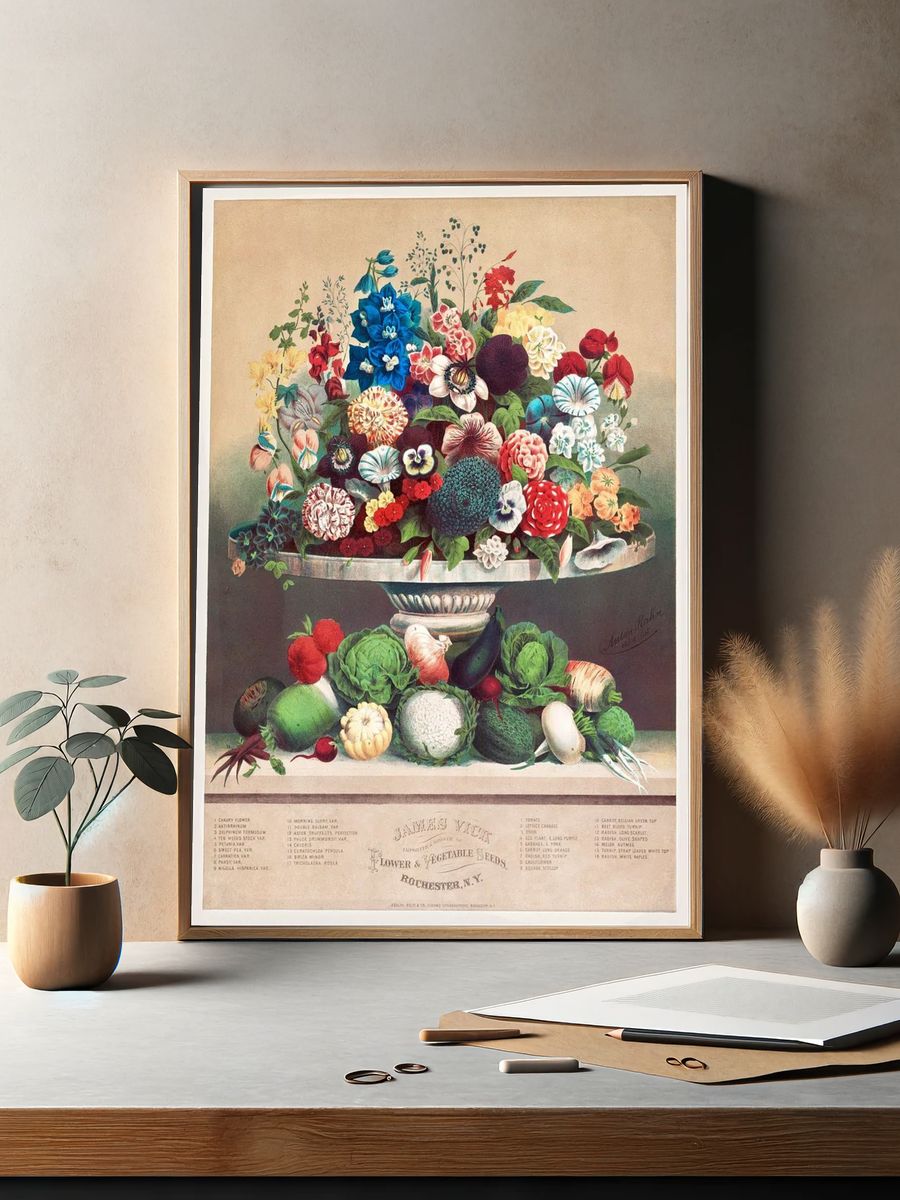 Flowers Vegetables (ca. 1800) byAnton. — room view 2