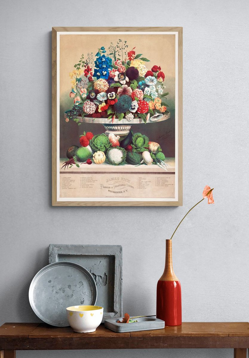 Flowers Vegetables (ca. 1800) byAnton. — room view 3