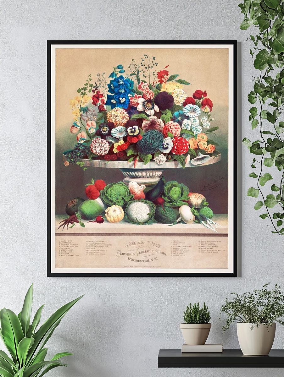 Flowers Vegetables (ca. 1800) byAnton. — room view 4