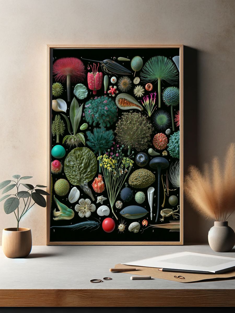 Botanical Specimen Study Poster. — room view 2