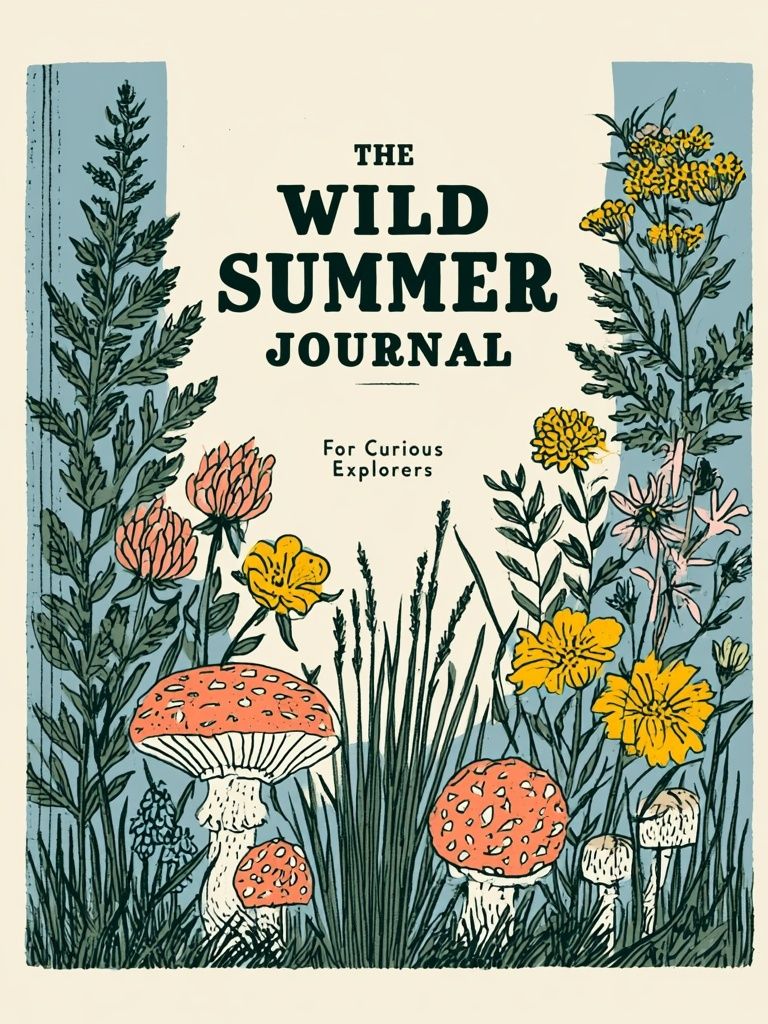 Wild Summer Journal Botanical Print. poster detail