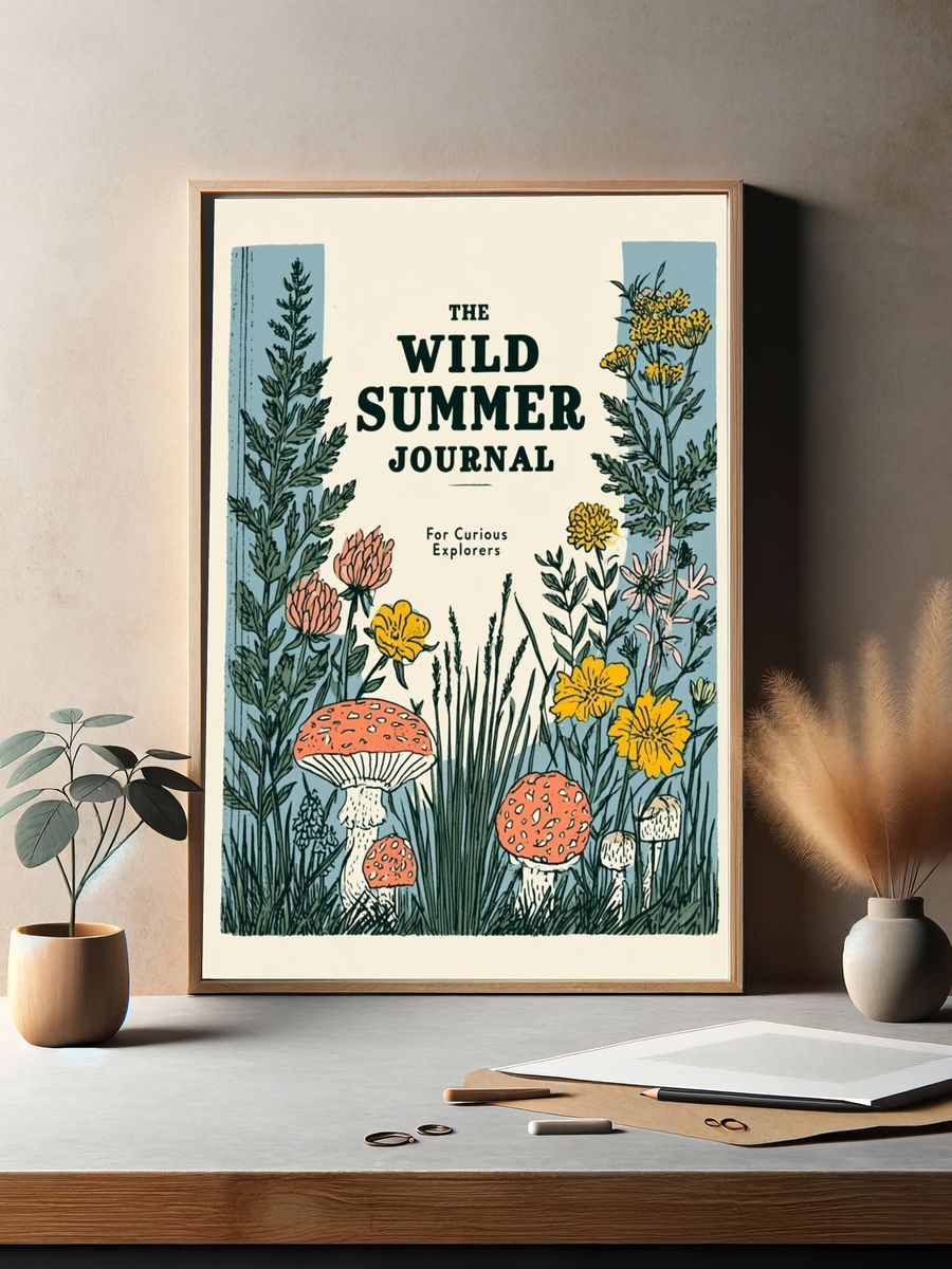 Wild Summer Journal Botanical Print. — room view 2