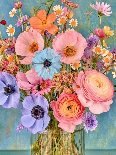 Pastel Wildflower Bouquet Print. poster print