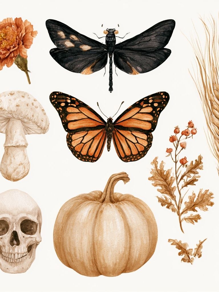 Autumn Botanical Study Poster. poster — botanical art