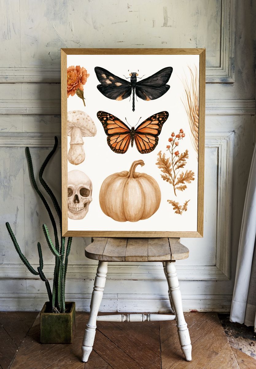 Autumn Botanical Study Poster. room preview